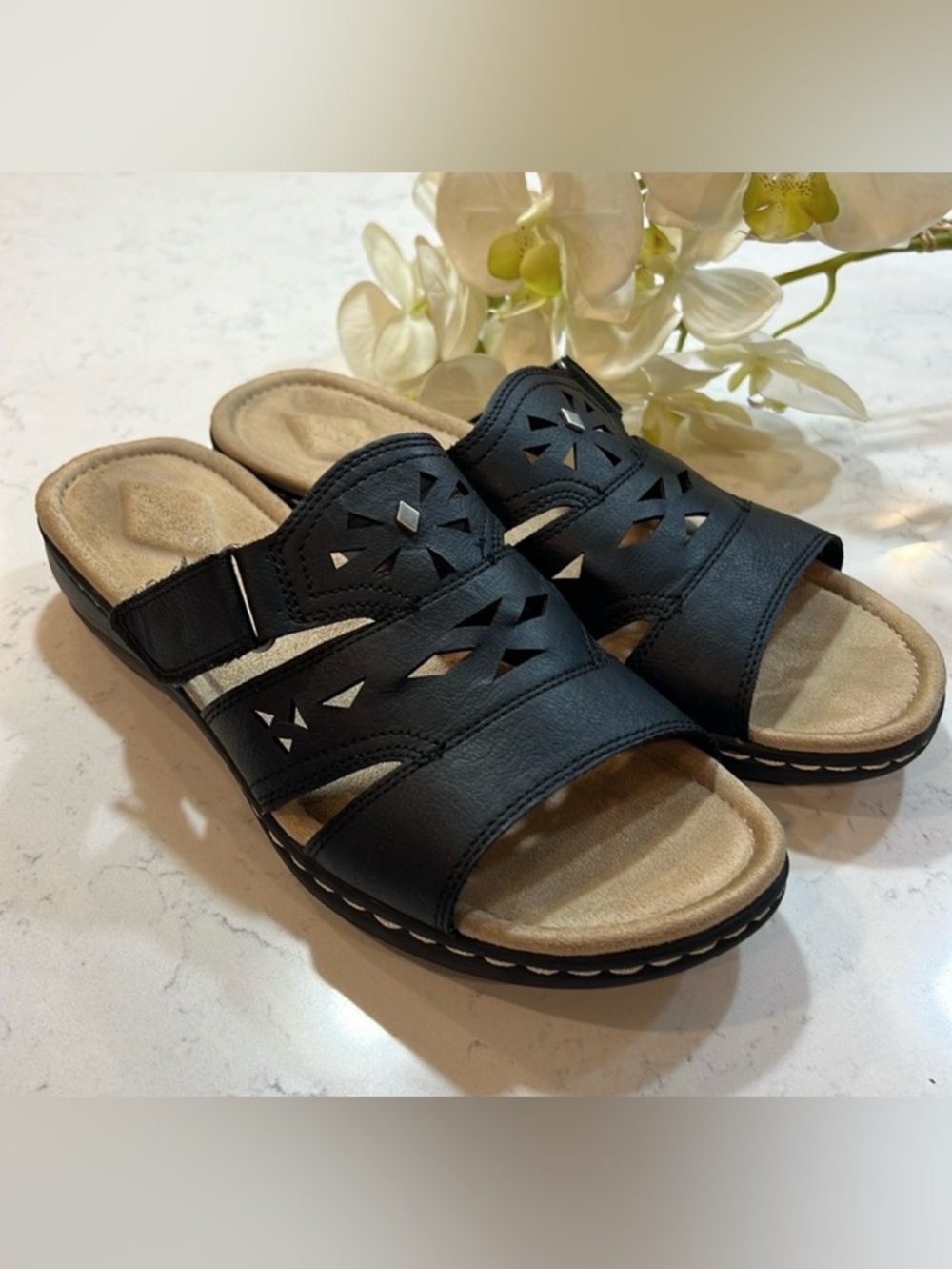 St John's Bay Flex Form Women's Sandals Sz 9.5M